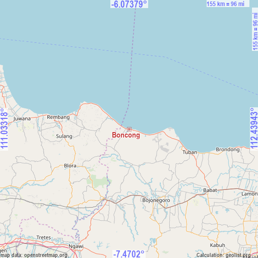 Boncong on map