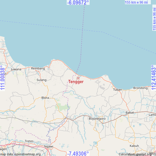 Tengger on map