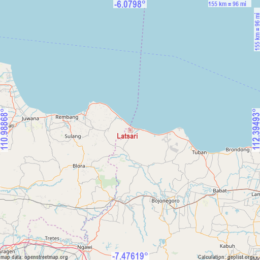 Latsari on map