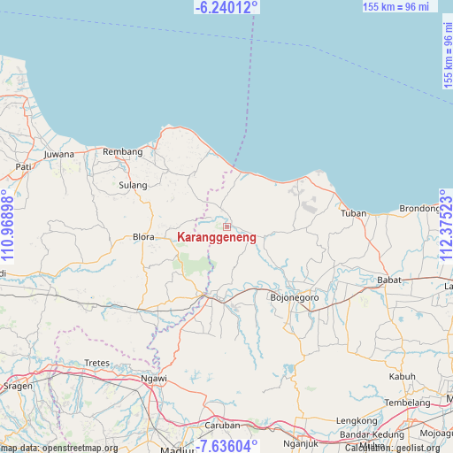 Karanggeneng on map