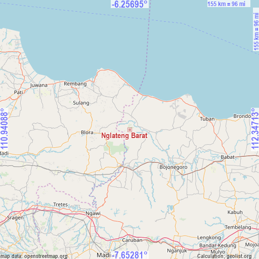 Nglateng Barat on map