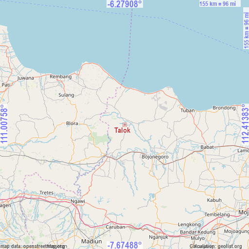 Talok on map