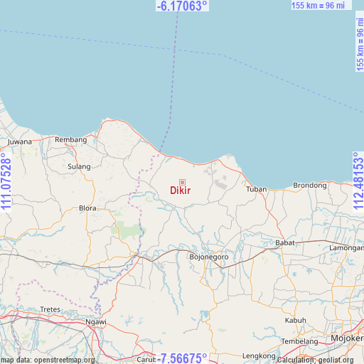 Dikir on map