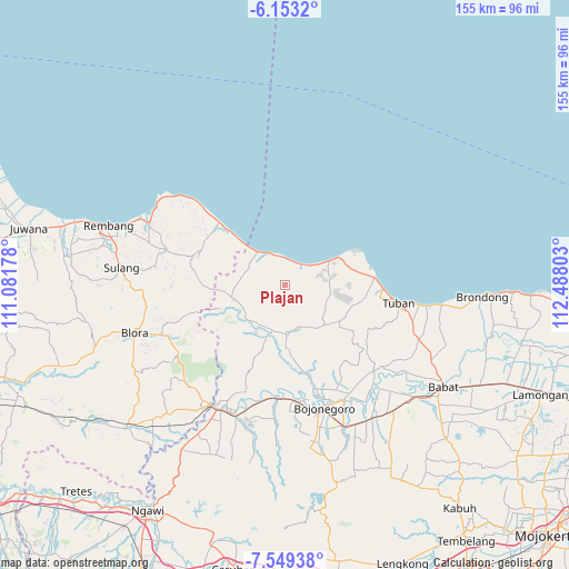 Plajan on map