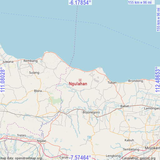 Ngulahan on map