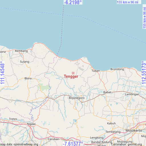 Tengger on map