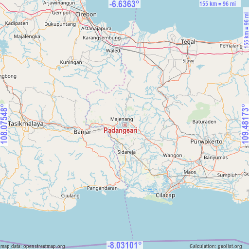 Padangsari on map