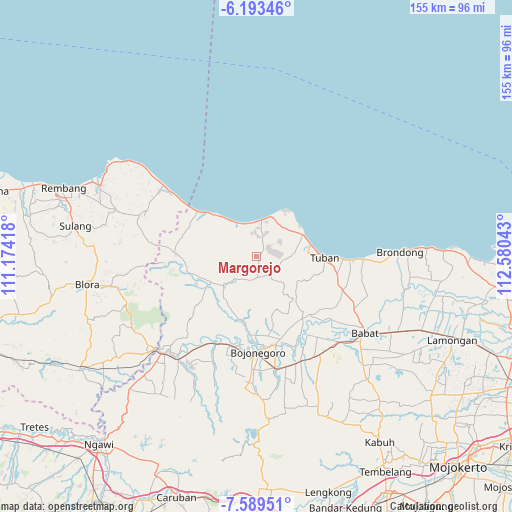 Margorejo on map