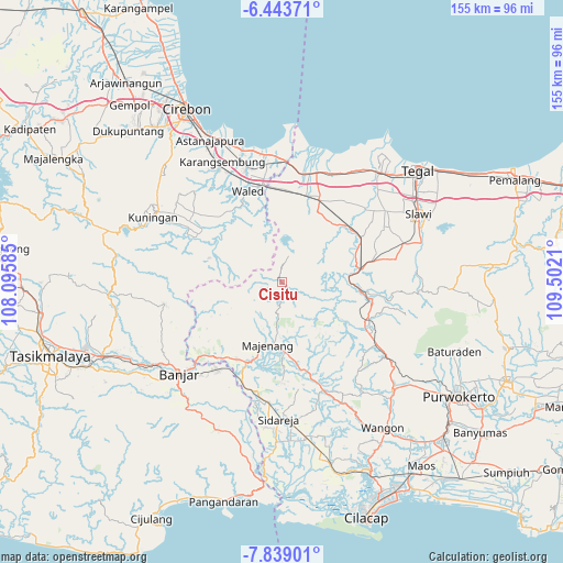 Cisitu on map