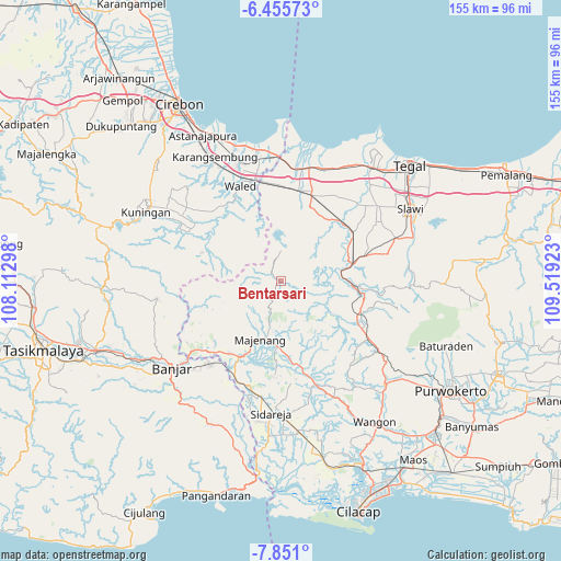 Bentarsari on map