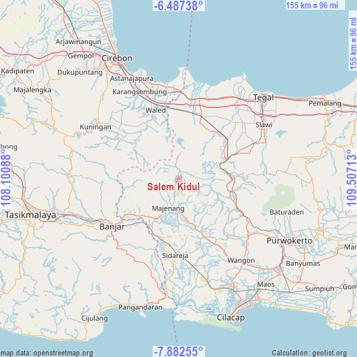Salem Kidul on map