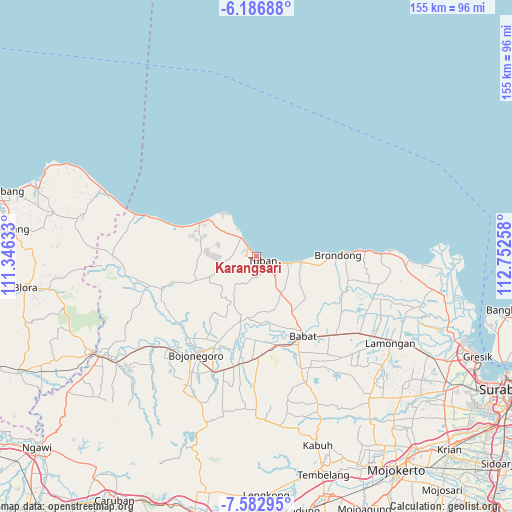 Karangsari on map