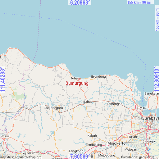 Sumurgung on map