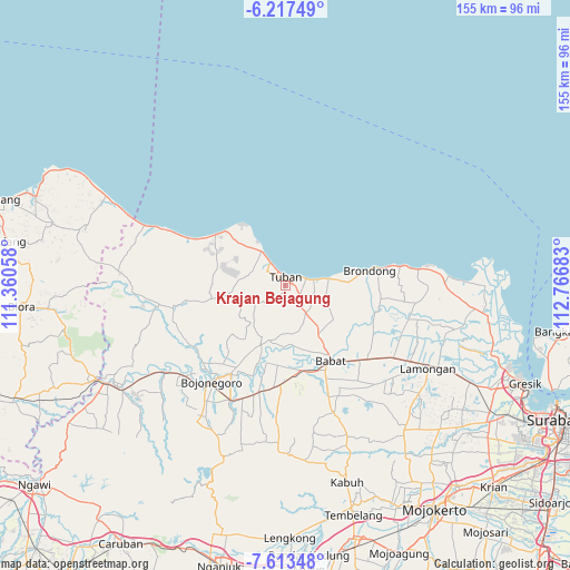 Krajan Bejagung on map