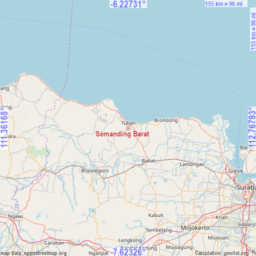 Semanding Barat on map