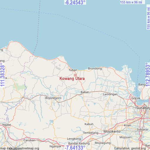 Kowang Utara on map