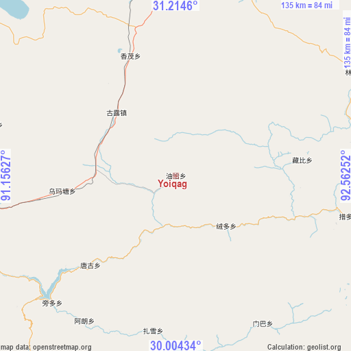 Yoiqag on map