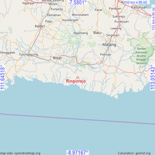 Ringinrejo on map