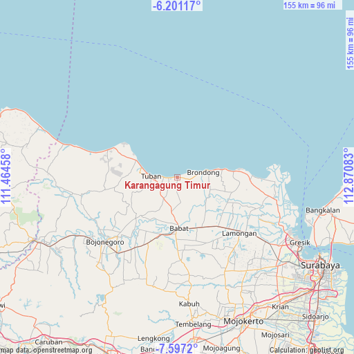 Karangagung Timur on map