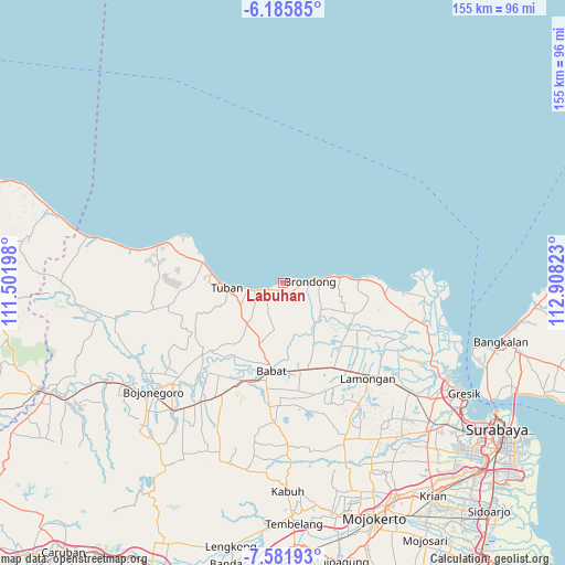 Labuhan on map