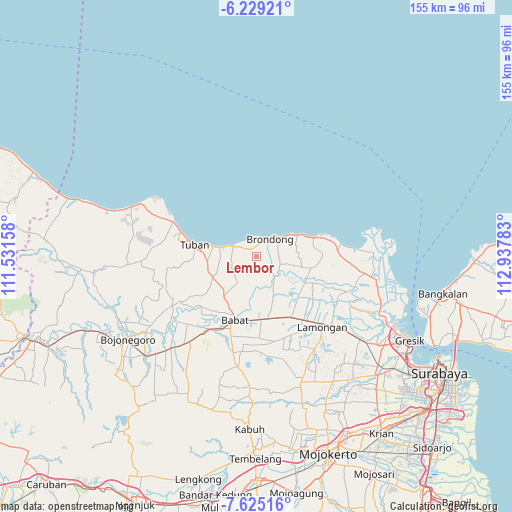 Lembor on map