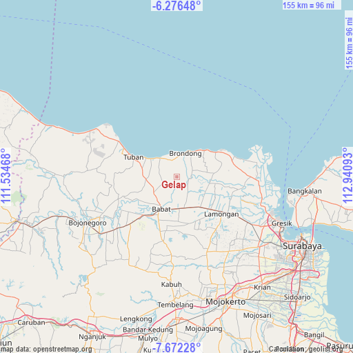 Gelap on map