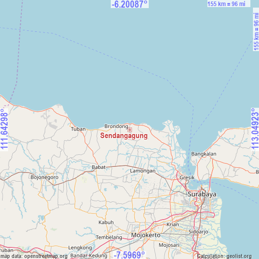 Sendangagung on map