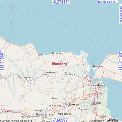 Blumbang on map