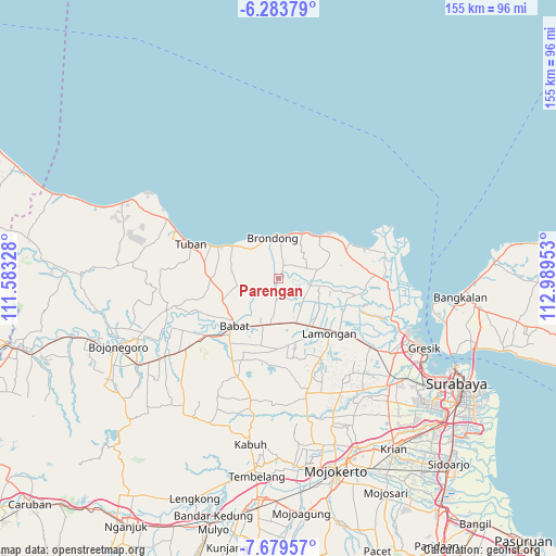 Parengan on map