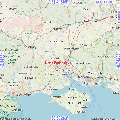 North Baddesley on map
