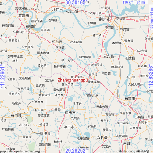 Zhangzhuangpu on map