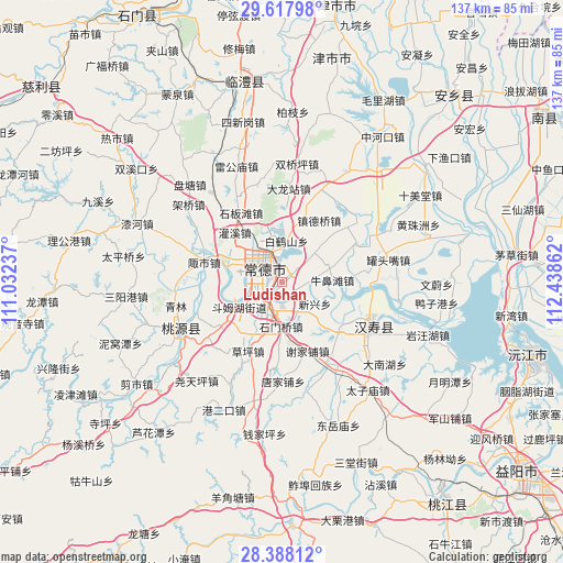 Ludishan on map