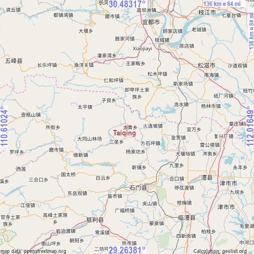 Taiqing on map