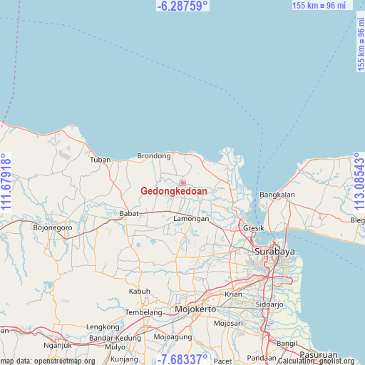 Gedongkedoan on map