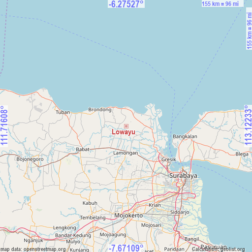 Lowayu on map