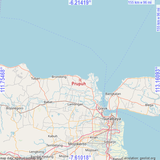 Prupuh on map