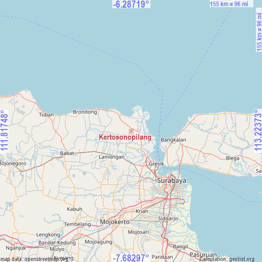 Kertosonopilang on map