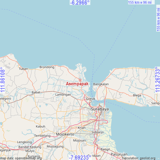 Asempapak on map