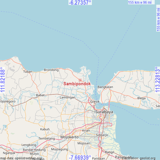 Sambipondok on map