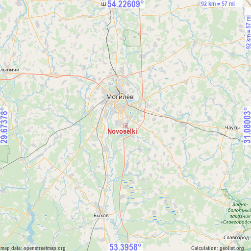 Novosëlki on map