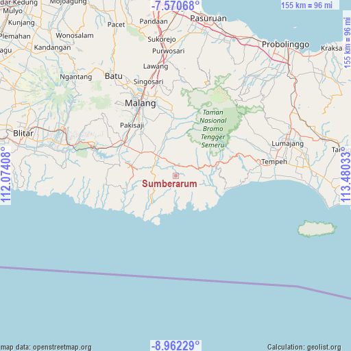 Sumberarum on map