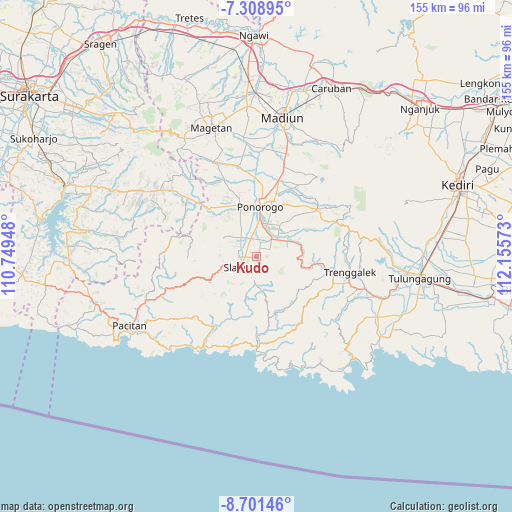 Kudo on map