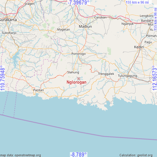 Nglorogan on map