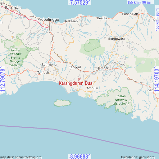 Karangduren Dua on map