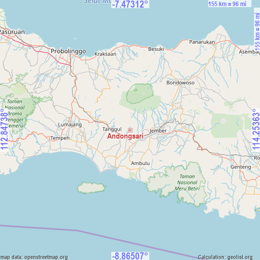 Andongsari on map