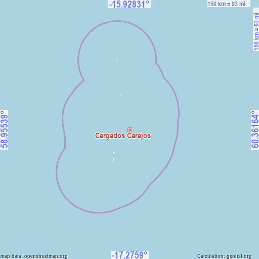 Cargados Carajos on map