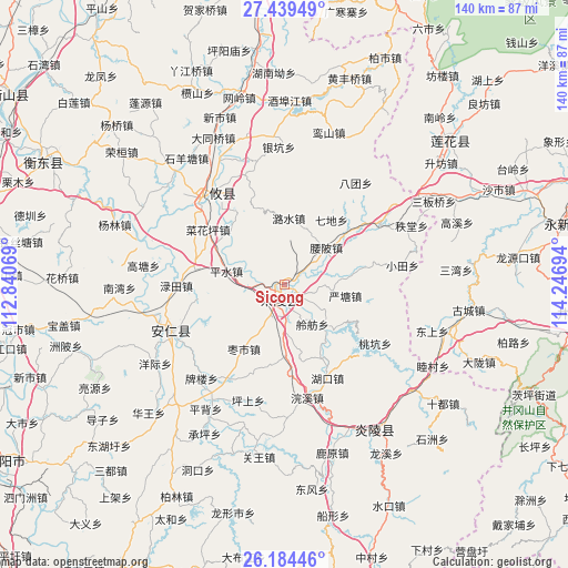 Sicong on map