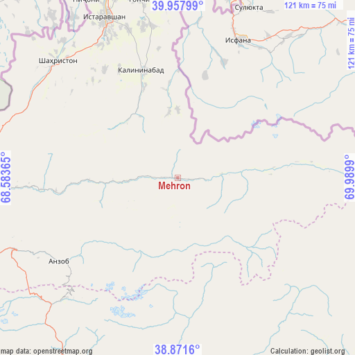Mehron on map