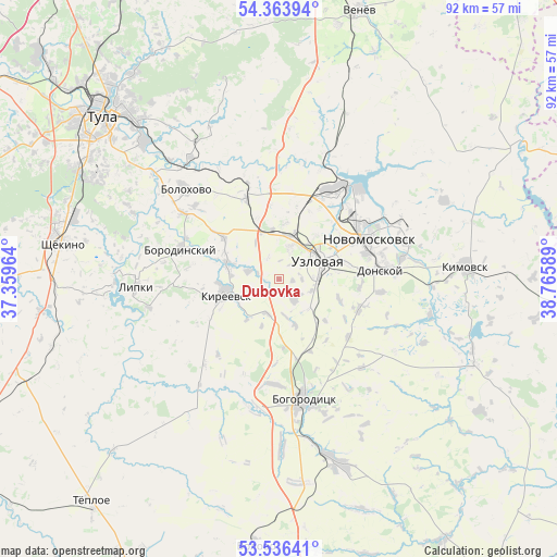 Dubovka on map