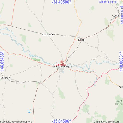 Estella on map